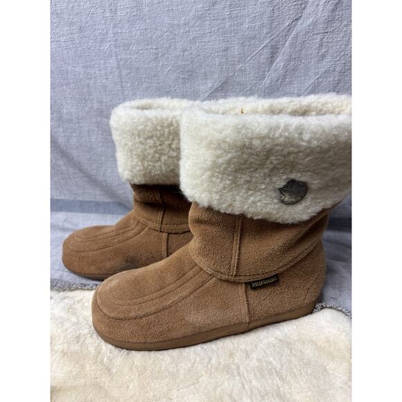 Steger Mukluks Moose hide brown winter snow boot women’s shoe size 10+L - Picture 1 of 9